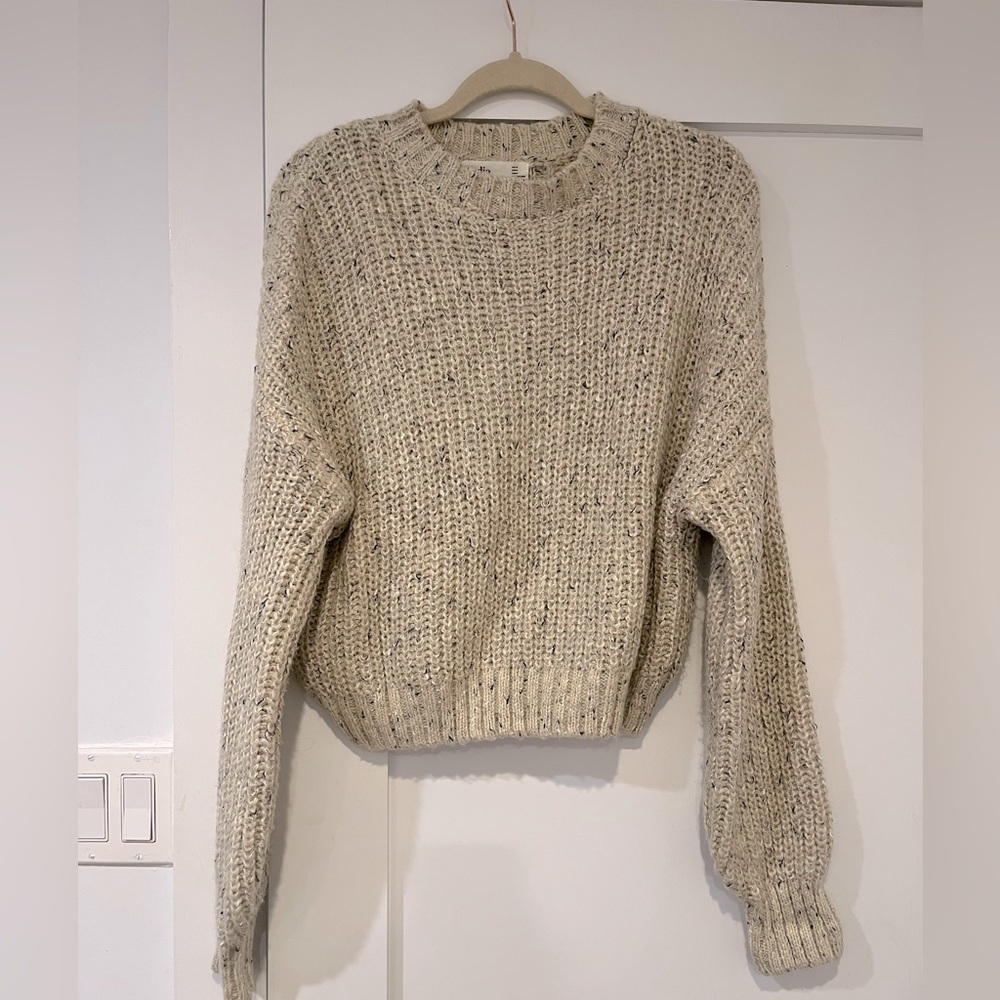 Cream speckled crewneck sweater